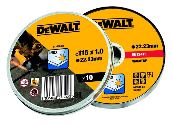 Immagine di DISCHI ABRASIVI PER TAGLIO INOX - TIPO PIANO IN SCATOLA METALLO