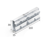Immagine di Coppia di ganasce di protezione (P) prismatiche 110 mm in alluminio (FEIN VersaMAG)