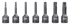 Immagine di Set 7 chiavi Torx Impact Black attacco quadro 1/2" - E-23628