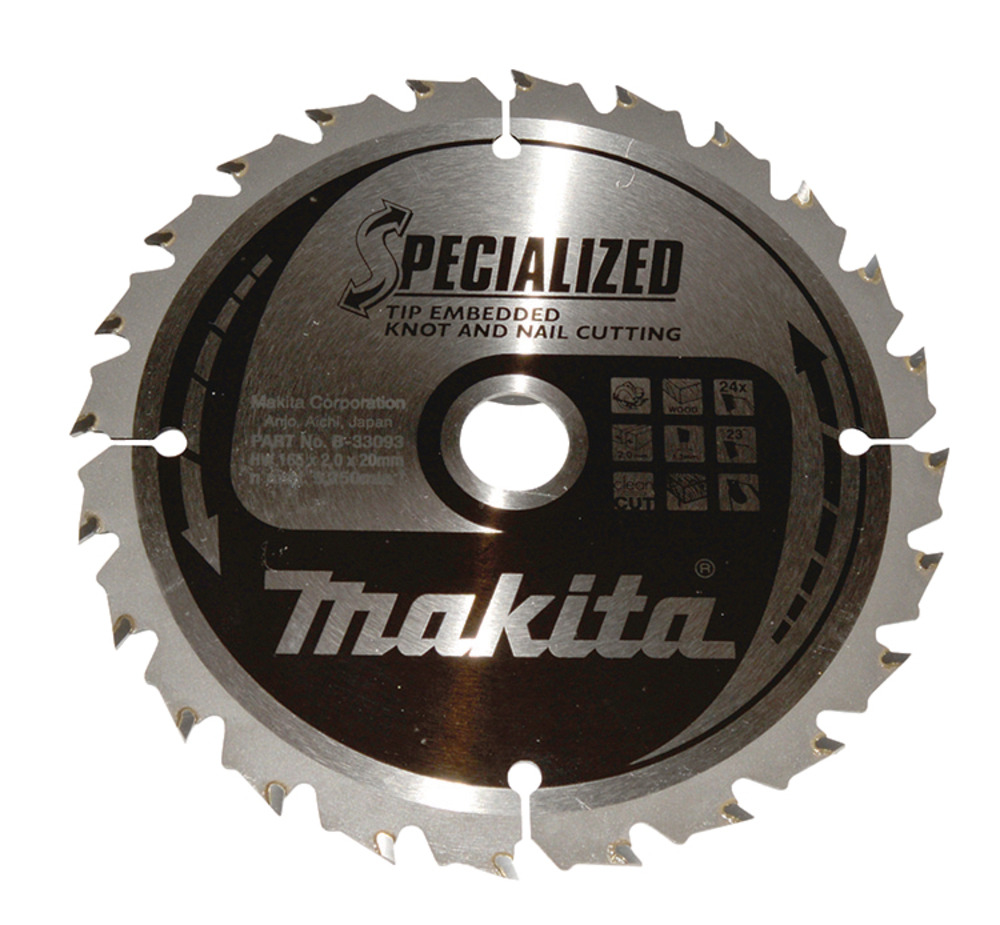 Immagine di Lama Specialized T.C.T., 165x20mm, 24T - B-33093
