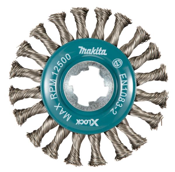 Immagine di Spazzola X-LOCK a ruota Ø 115mm filo inox intrecciato (full) - D-73352