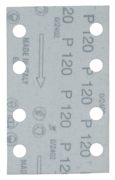 Immagine di Carta abrasiva certificata FSC attacco velcro 80x130mm, A120 - E-23531