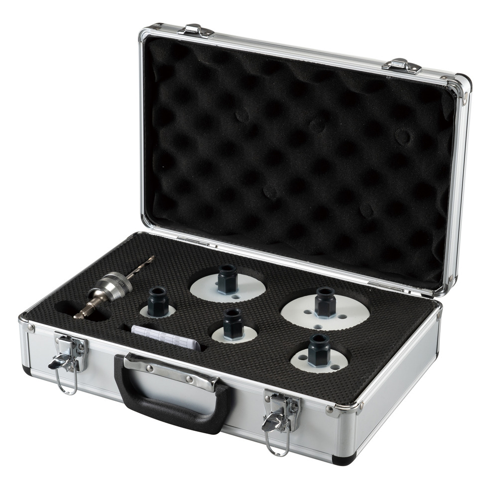 Immagine di Valigetta seghe a tazza Ezychange BiM HSS 8%Co - 7 pezzi per elettricisti - E-15805