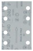 Immagine di Carta abrasiva certificata FSC attacco velcro 80x130mm, A240 - E-23569