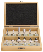 Immagine di Set frese da legno 12 pezzi (codolo 6mm) - D-57065